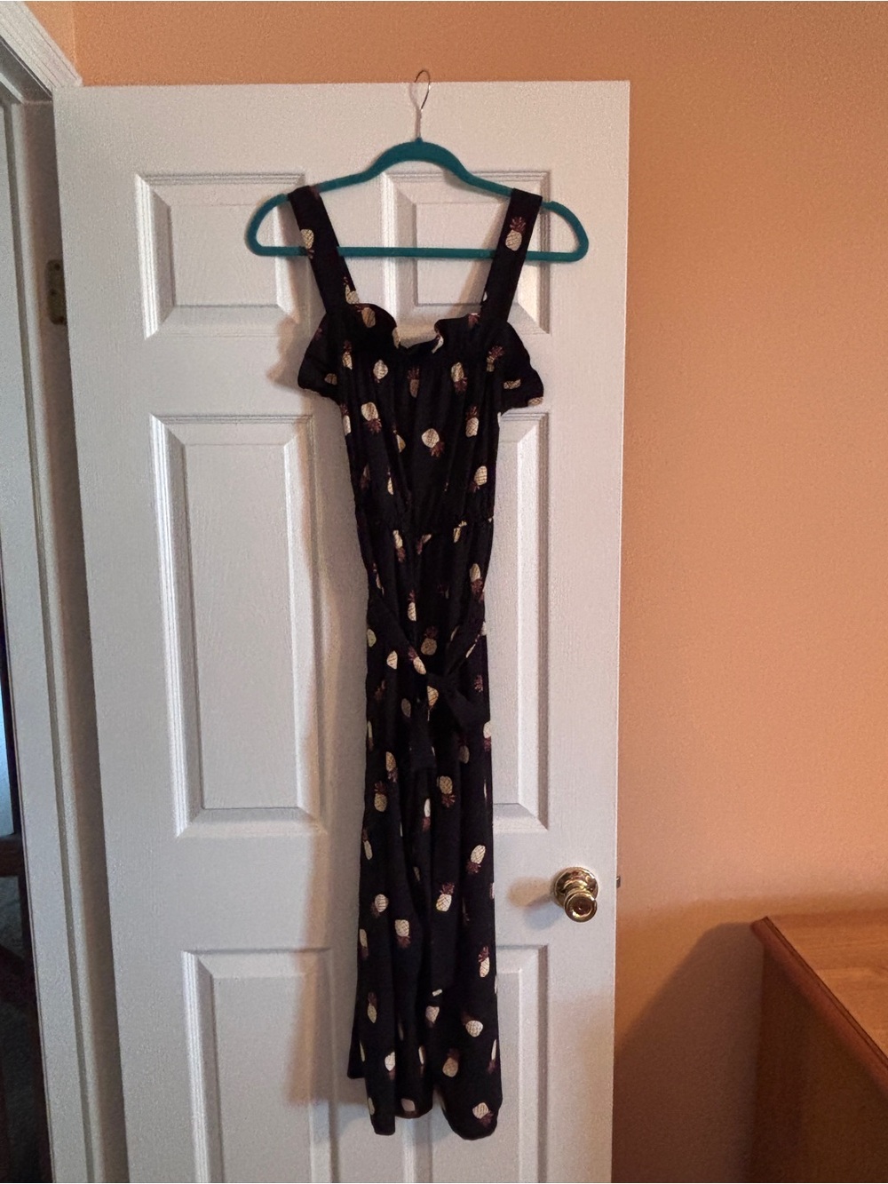 kate spade Black Maxi Dress with Cream Floral Motif